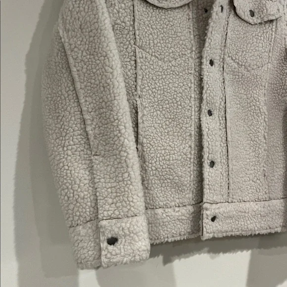TEA Collection Sherpa Trucker Jacket Snap Front Unisex 12 XL Girls Boys EUC - Picture 6 of 11